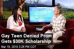 Gay Teen Denied Prom Gets $30K Scholarship