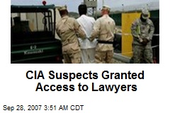 CIA Suspects Granted Access to Lawyers