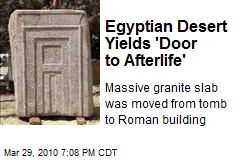 Egyptian Desert Yields 'Door to Afterlife'