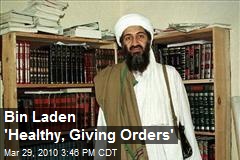 Bin Laden 'Healthy, Giving Orders'