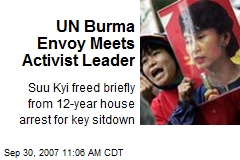 UN Burma Envoy Meets Activist Leader