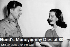Bond's Moneypenny Dies at 80