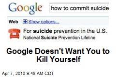 Google Doesn't Want You to Kill Yourself