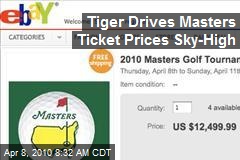 Tiger Drives Masters Ticket Prices Sky-High