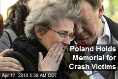 Poland Holds Memorial for Crash Victims