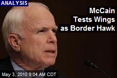 McCain Tests Wings as Border Hawk