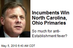 Incumbents Win North Carolina, Ohio Primaries