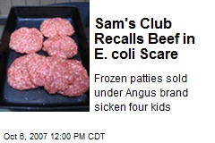 Sam's Club Recalls Beef in E. coli Scare