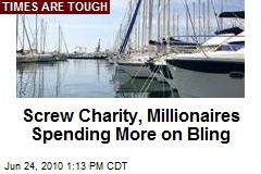 Screw Charity, Millionaires Spending More on Bling