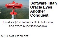 Software Titan Oracle Eyes Another Conquest