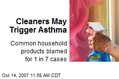 Cleaners May Trigger Asthma