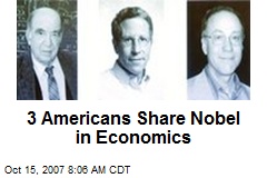3 Americans Share Nobel in Economics