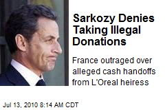 Sarkozy Denies Taking Illegal Donations
