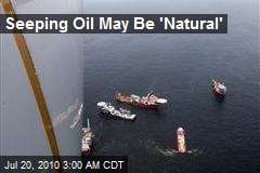 Seeping Oil May Be 'Natural'