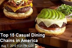 Top 15 Casual Dining Chain Restaurants in America