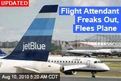 Flight Attendant Freaks Out, Flees Plane