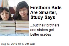 Firstborn Kids Are Smarter, Study Says
