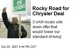 Rocky Road for Chrysler Deal
