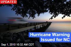 Hurricane Warning Issued for North Carolina